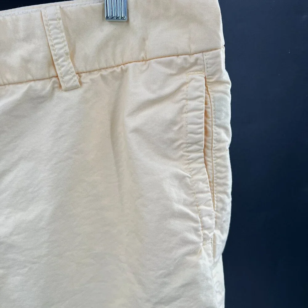 J. Crew Oxford scout pants butter yellow city fit chino pixie preppy tennis‎ 8